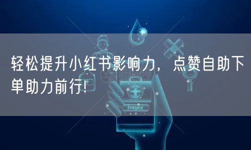 轻松提升小红书影响力,点赞自助下单助力前行!