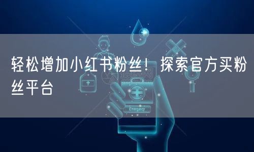 轻松增加小红书粉丝！探索官方买粉丝平台