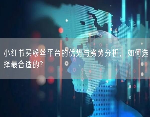 小红书买粉丝平台的优势与劣势分析,如何选择最合适的?