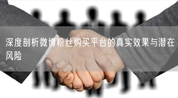 深度剖析微博粉丝购买平台的真实效果与潜在风险