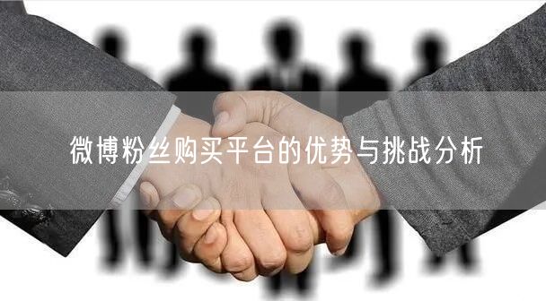 微博粉丝购买平台的优势与挑战分析