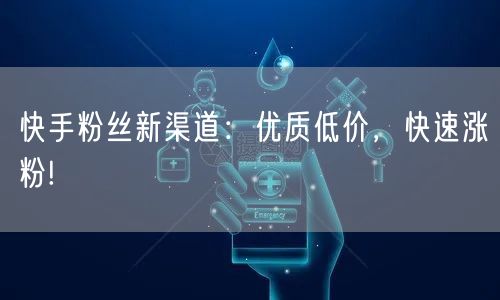 快手粉丝新渠道：优质低价，快速涨粉!