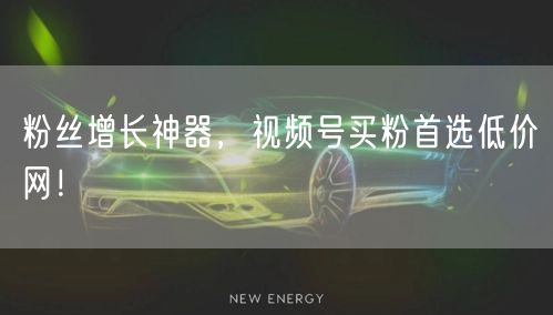 粉丝增长神器，视频号买粉首选低价网！